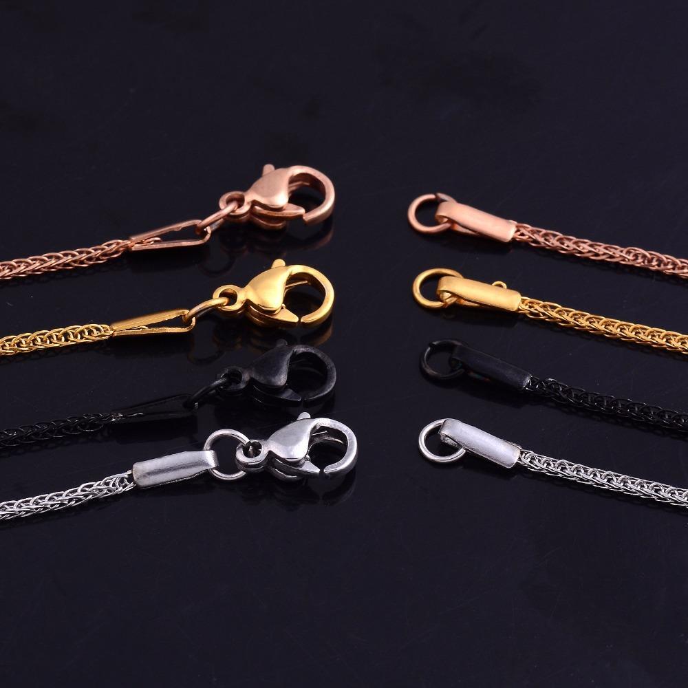 New Arrival Width 1mm Stainless Steel Link Chain for Men and Women Four Colors