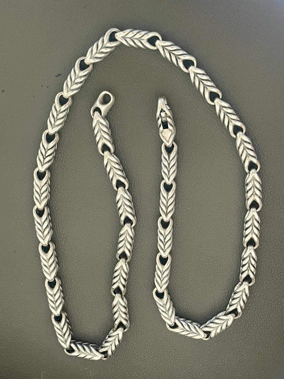 David Yurman Chevron Link Necklace. 22 Inches, 6.5mm (S417)