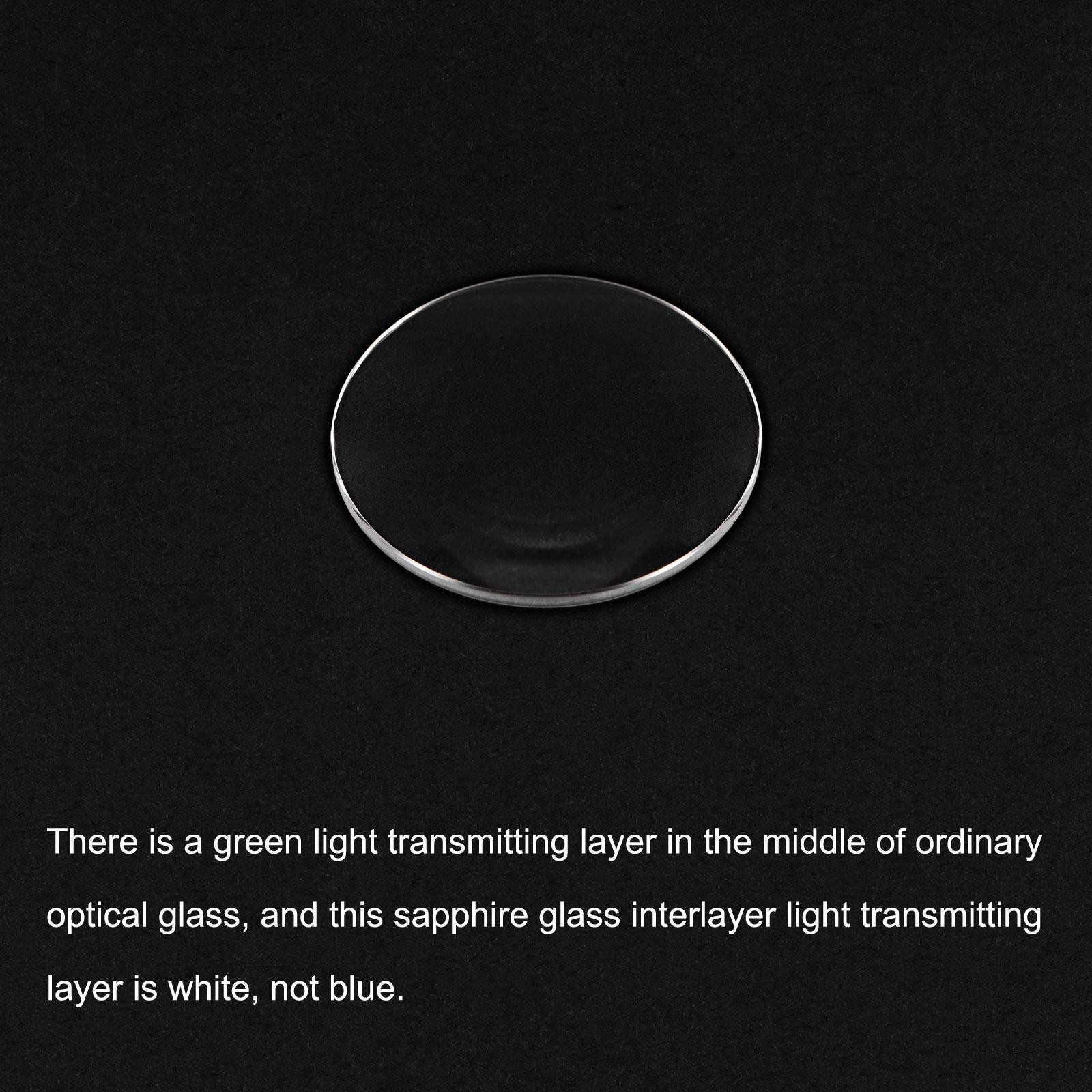 Watch Glass Sapphire Crystal Lens Single Dome 27mm Dia. 1.3mm Thickness Clear