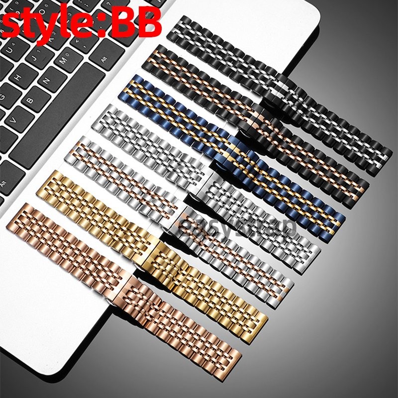Universal 20mm 22mm Metal Watch Strap Stainless Steel Replacement Watch Band New