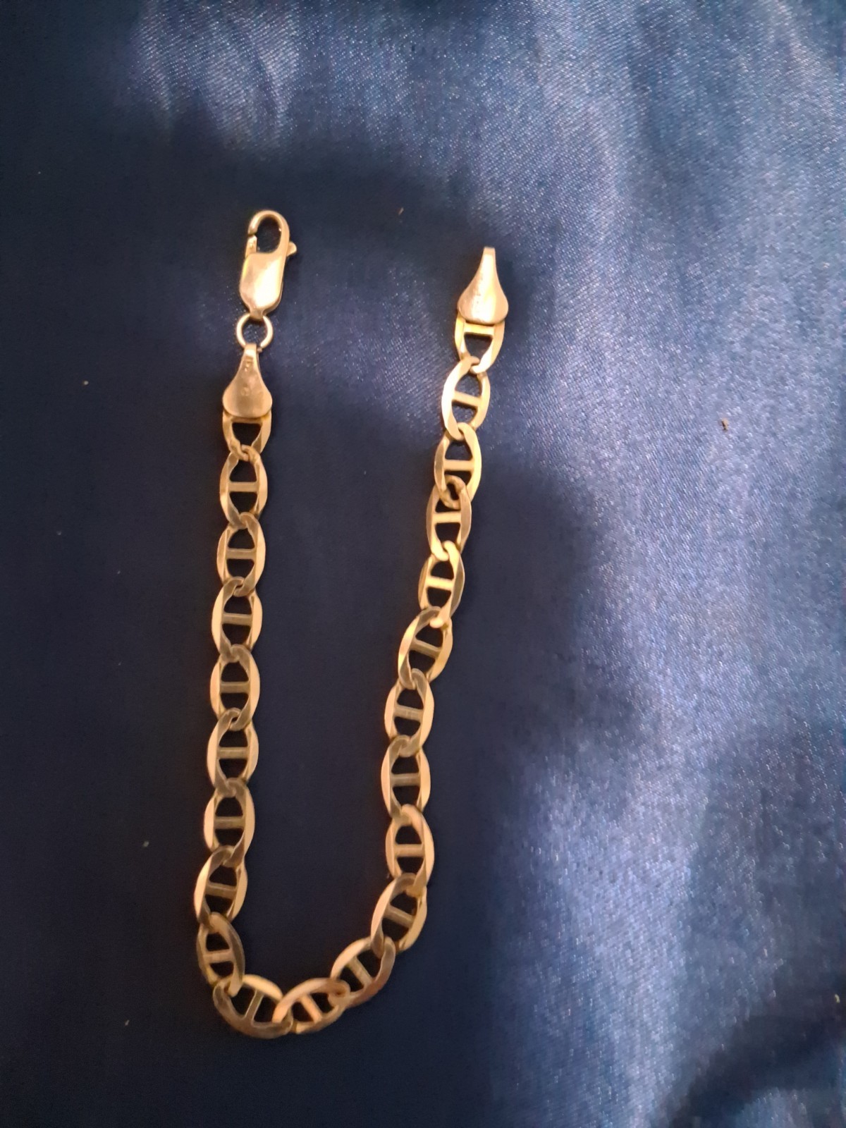 Authentic Solid 10K Yellow Gold Mariner Link Bracelet – 6.82g With Hallmark
