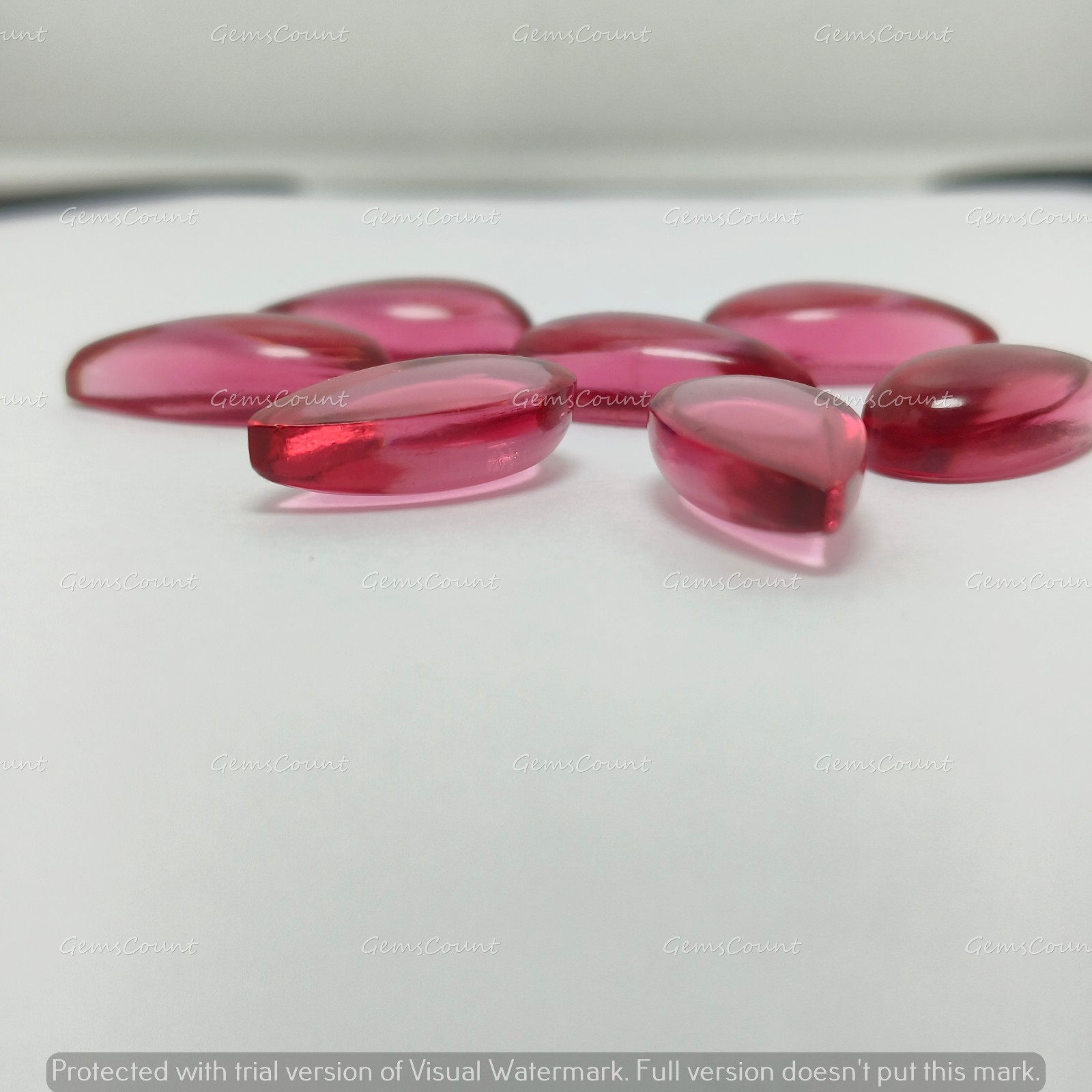 Pink Quartz Long Pear Cabochon Gemstone For Jewelry Making 5x10mm-15x30mm