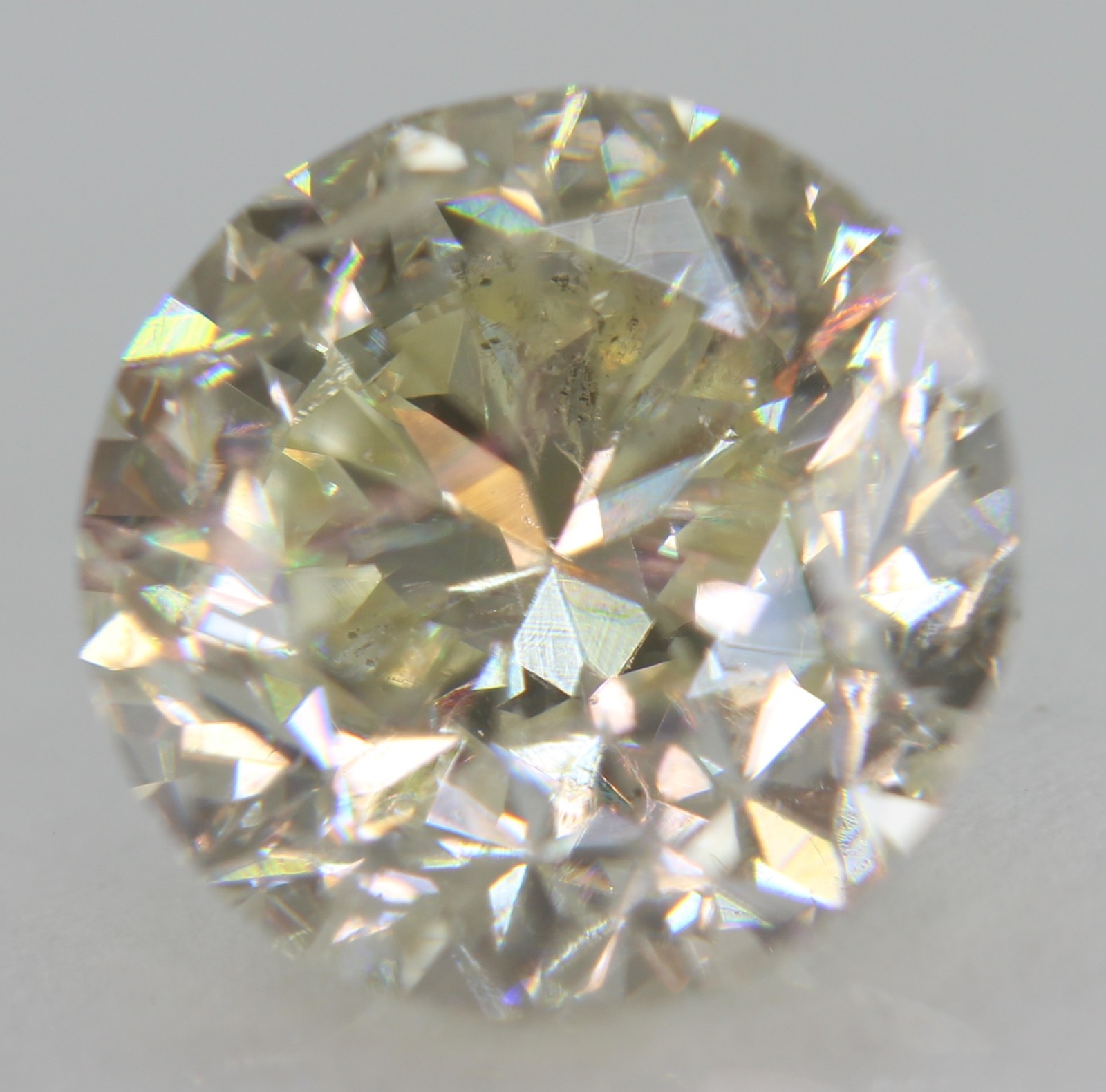 Certified 2.15 Carat J VS2 Round Brilliant Natural Enhanced MINED Diamond 7.81mm
