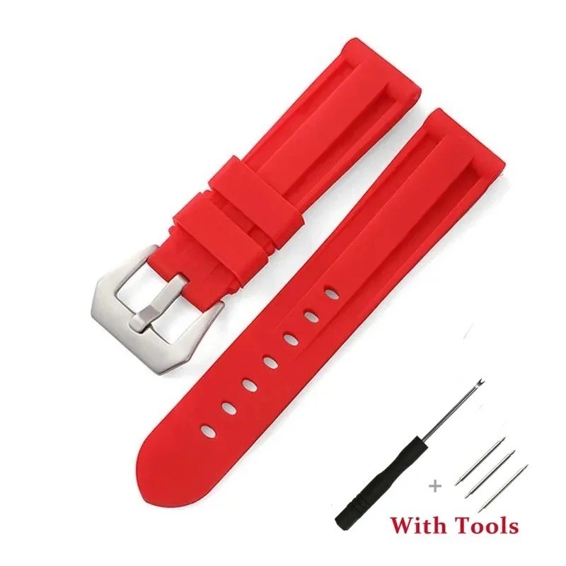 Silicone Rubber Watch Band Sport Replacement Strap 20mm 22mm 24mm 26mm