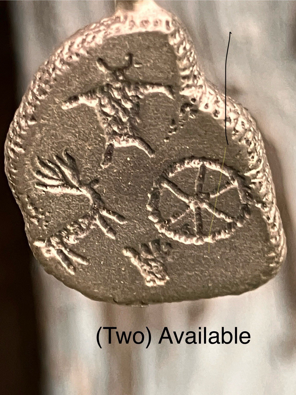 Petroglyph Replica Pewter Pendants With Black Cording