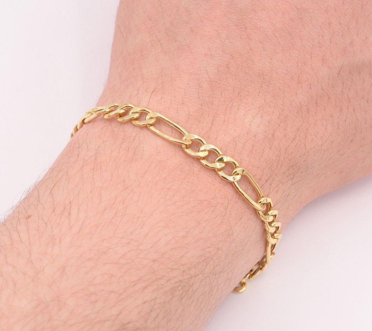 6mm Royal Figaro Link Bracelet Real Genuine 10K Yellow Gold ALL SIZES