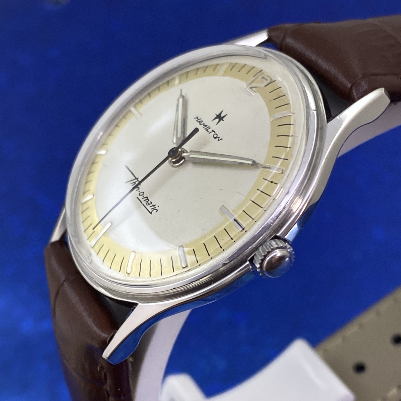 Vintage 1960’s Mans HAMILTON Thin-O-Matic Stunning Dial Serviced 1 Year WARRANTY