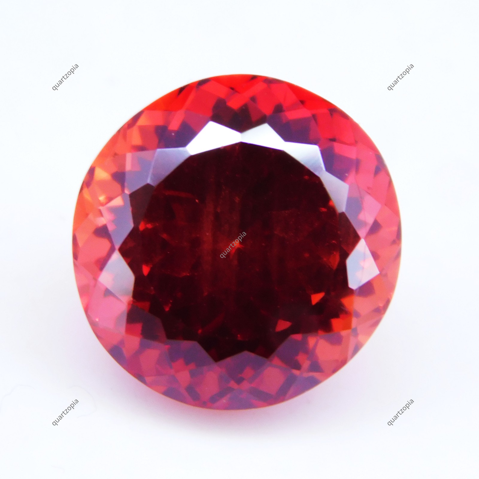 19.80 Ct Natural Padparadscha Sapphire Round Cut Certified Loose Gemstone