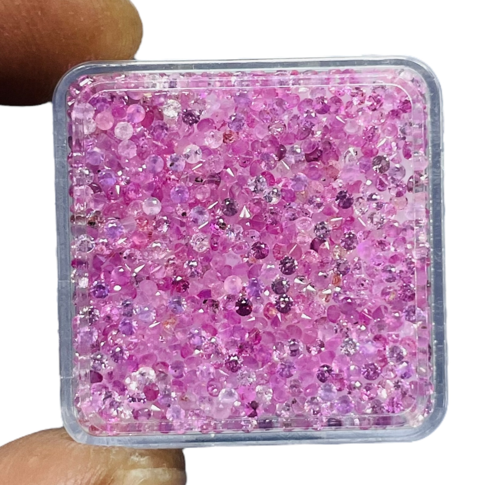 500 Pcs Natural Pink Sapphire 1.3mm Round Cut Loose Gemstones Wholesale Lot