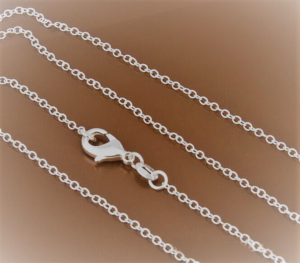 18″ Necklace 1 PC 925 Silver Rolo Chain Male/Female UNISEX