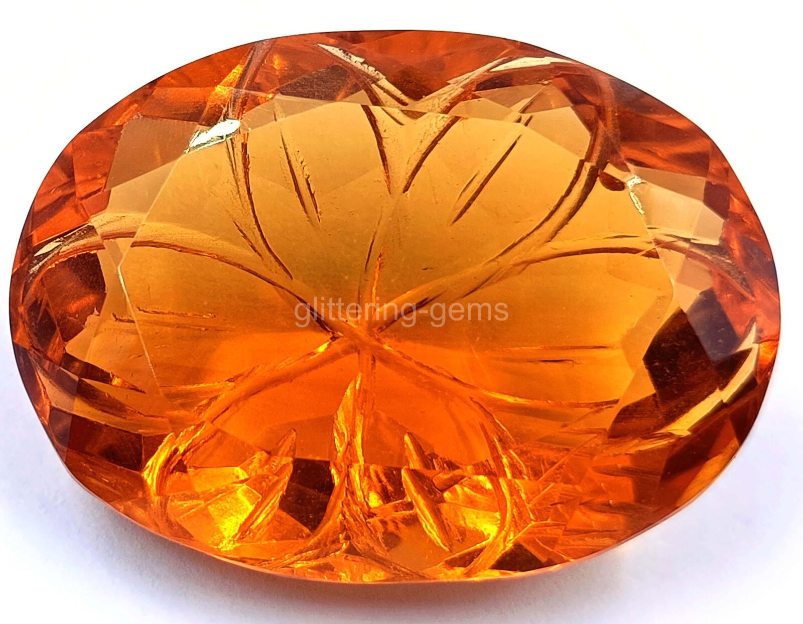 Natural Citrine 99 Ct Orange Oval Cut IGL Certified Transparent Loose Gems 5SDK
