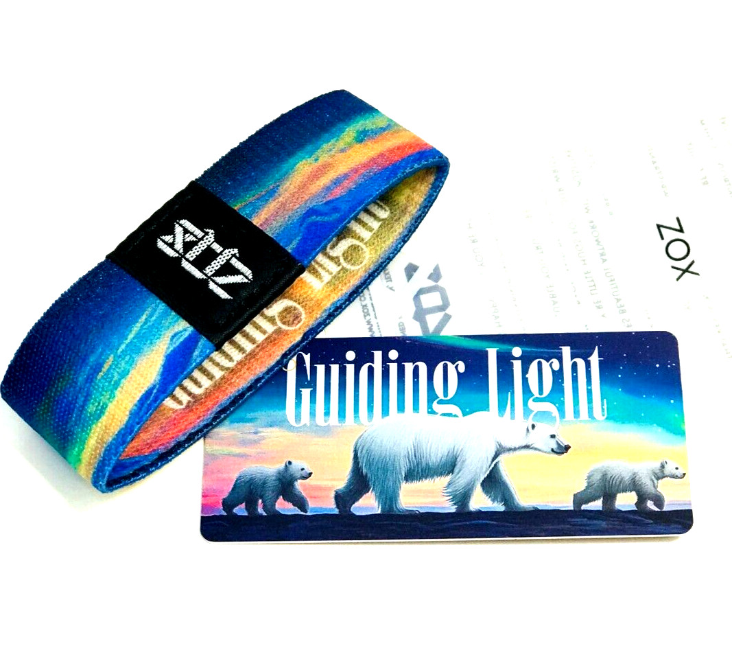 ZOX *GUIDING LIGHT* Silver Strap NIP band w/Card You Choose Size NIP POLAR BEARS