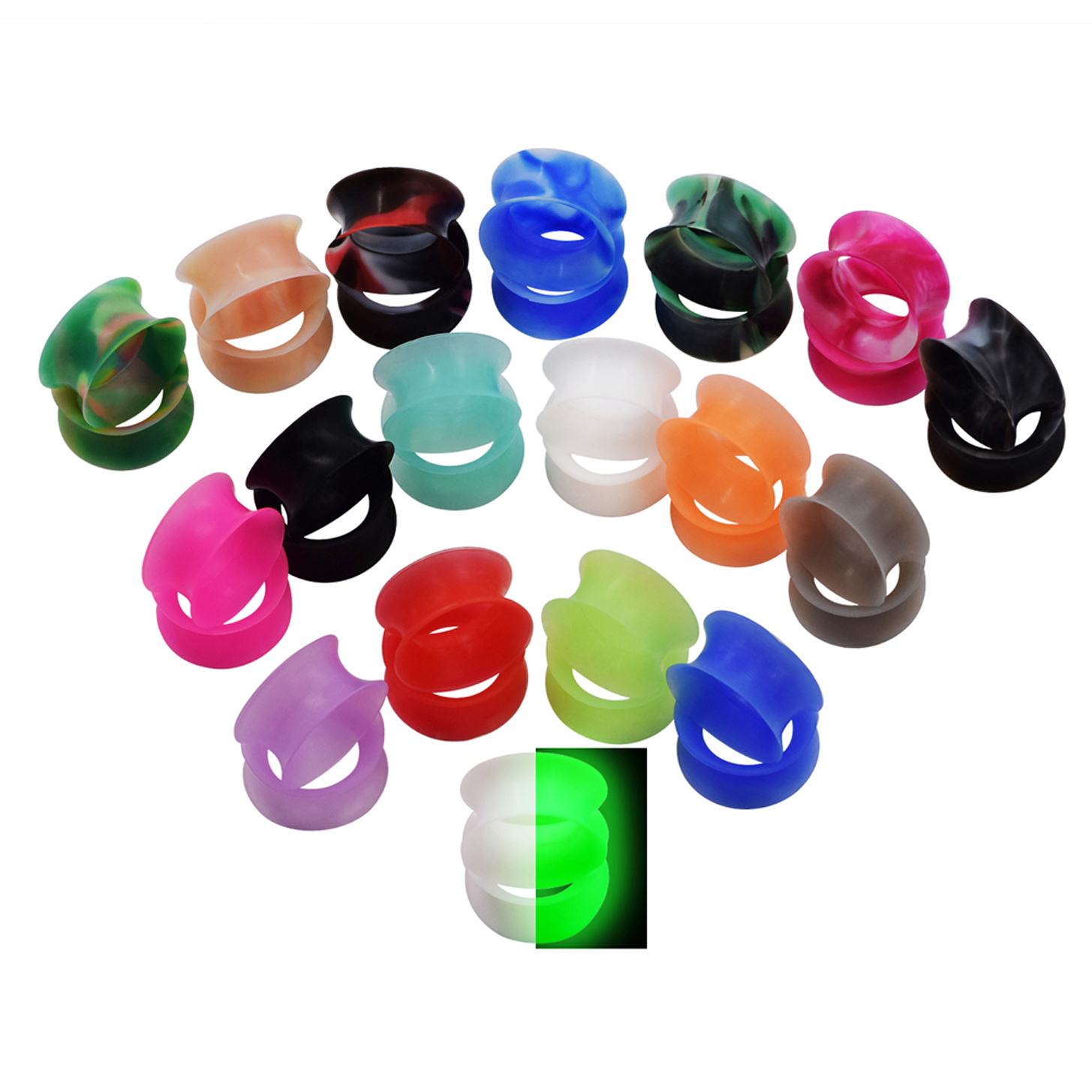 2pcs Thin Silicone Ear Skin Ear Tunnels Plugs Gauges Earskin Earlets Flesh Gauge