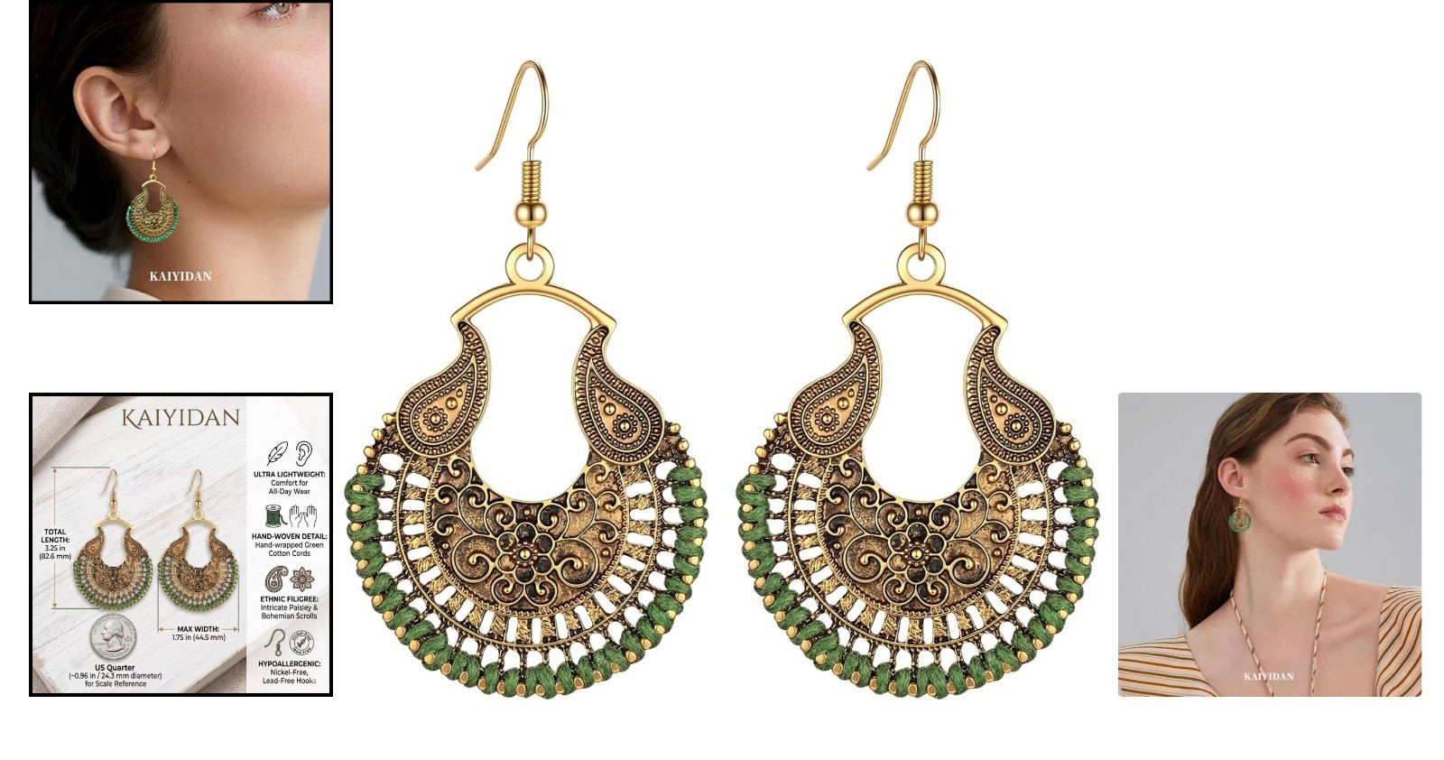 Gothic Bohemian Silver Drop Earrings – Perfect for Festivals and Vacations