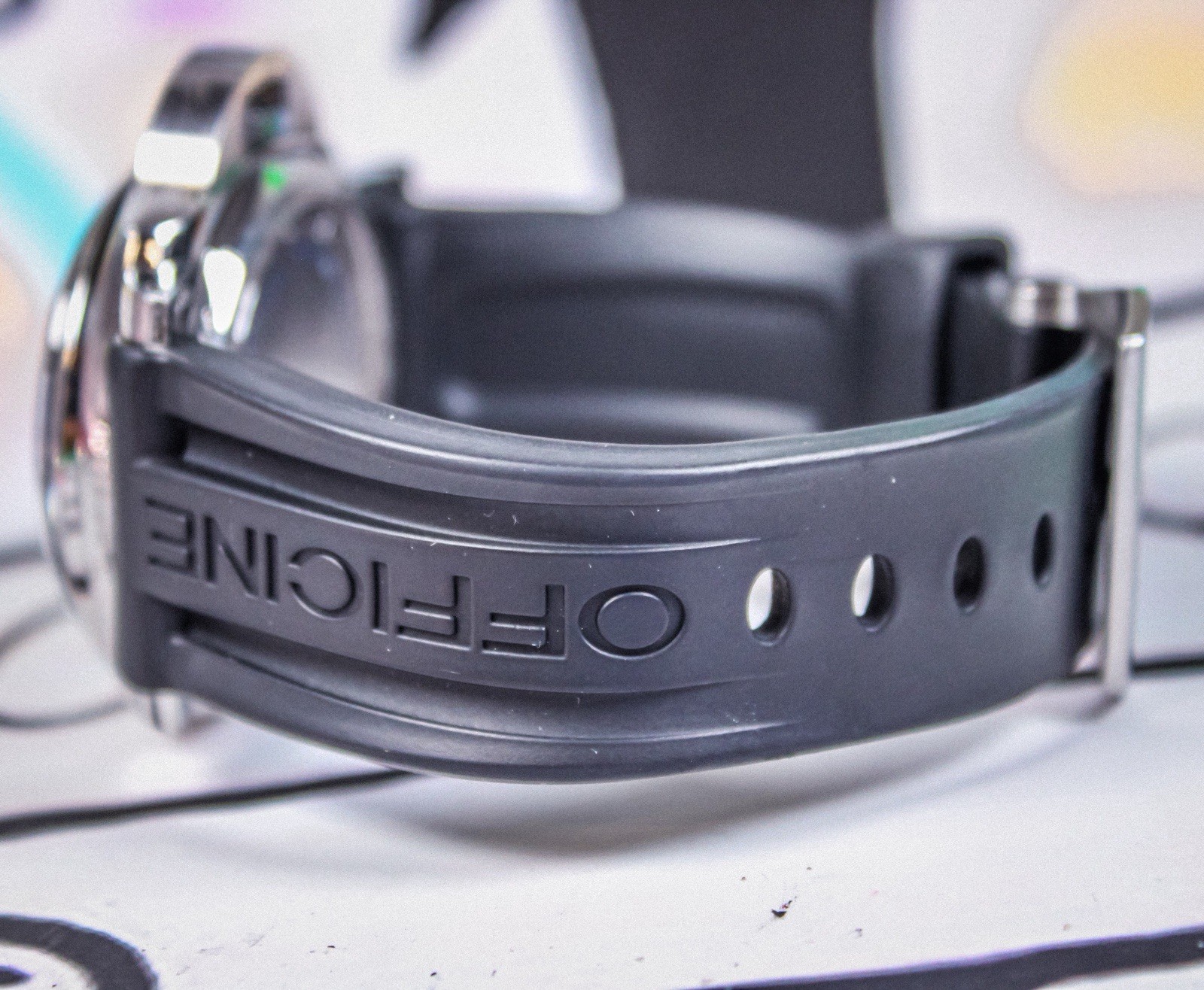 Panerai Luminor 3 Days Men’s Black Rubber Strap @ Lizard Strap Watch – PAM00423