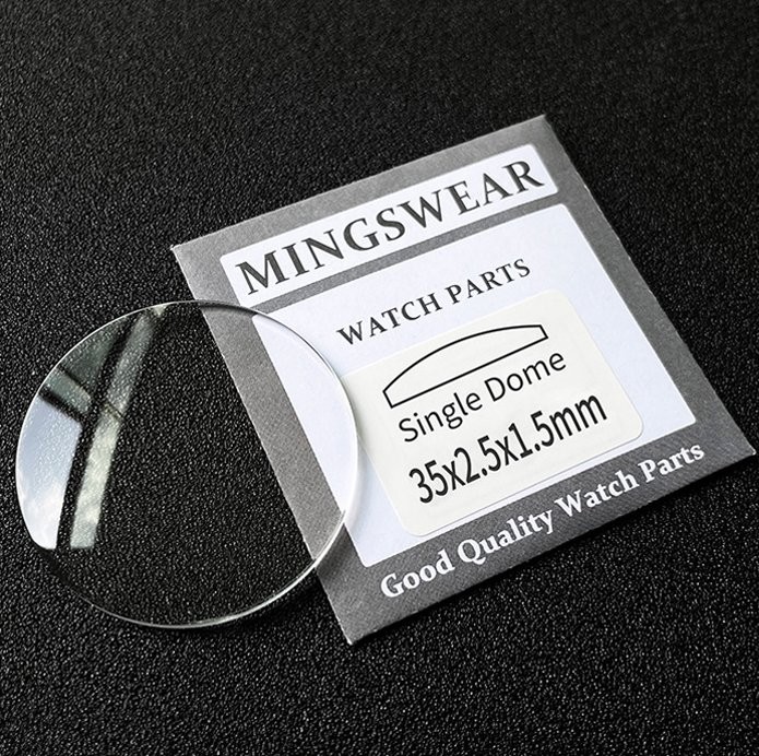 1.0/1.2/1.5/2.0/2.5/3.0mm Single Dome Mineral Glass Watch Crystal Size 18-45mm