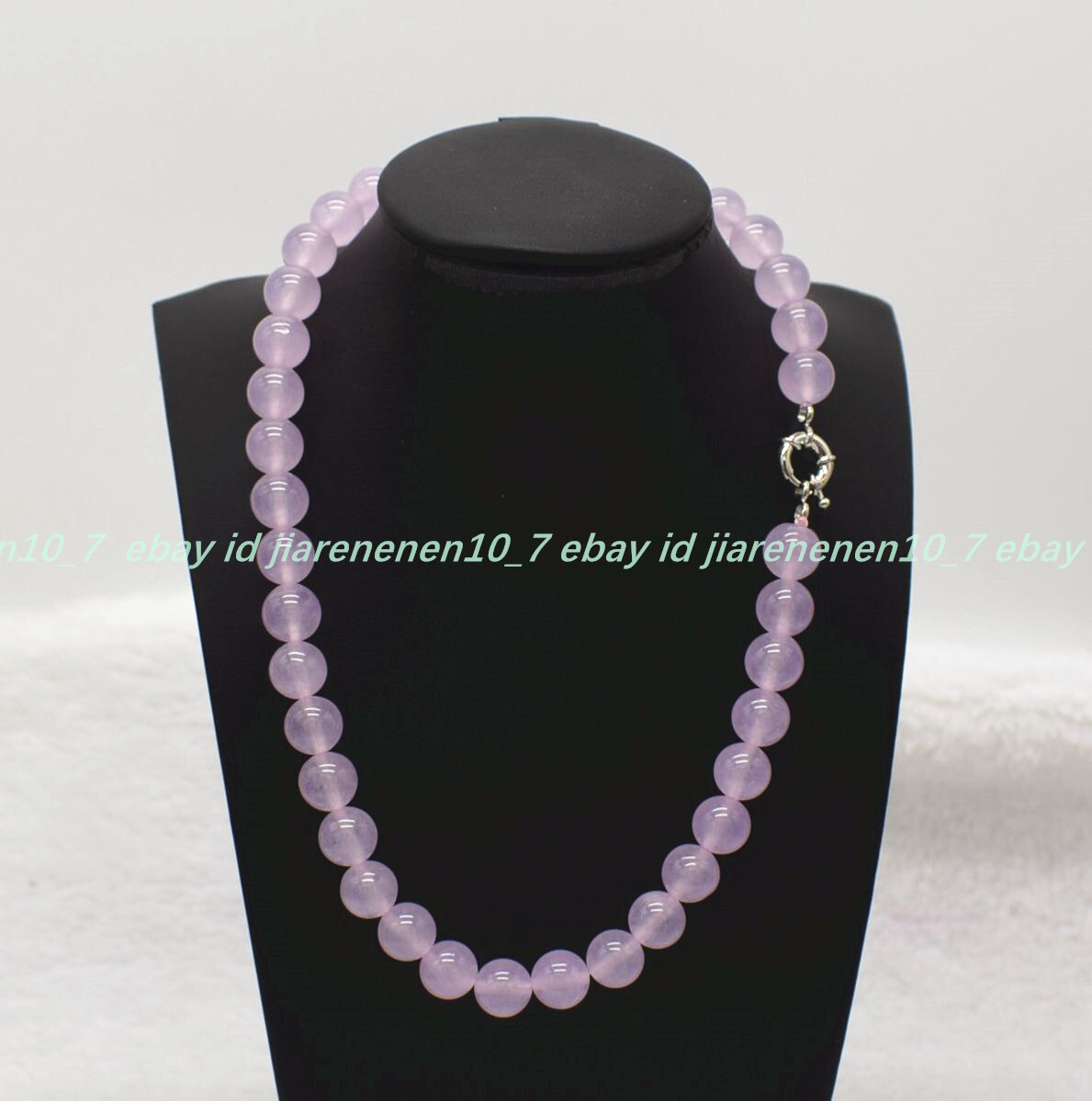 Natural 6/8/10/12mm Light Purple Jade Gemstone Round Beads Necklace 16-36in