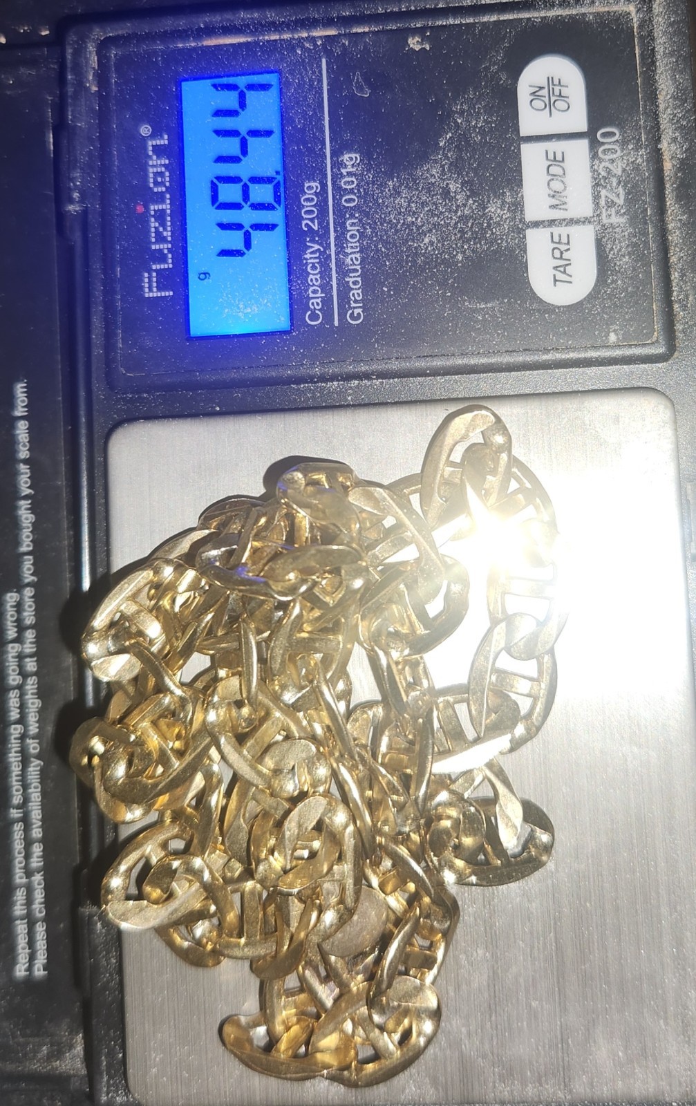 14k Solid Gold Necklace 48.44 grams
