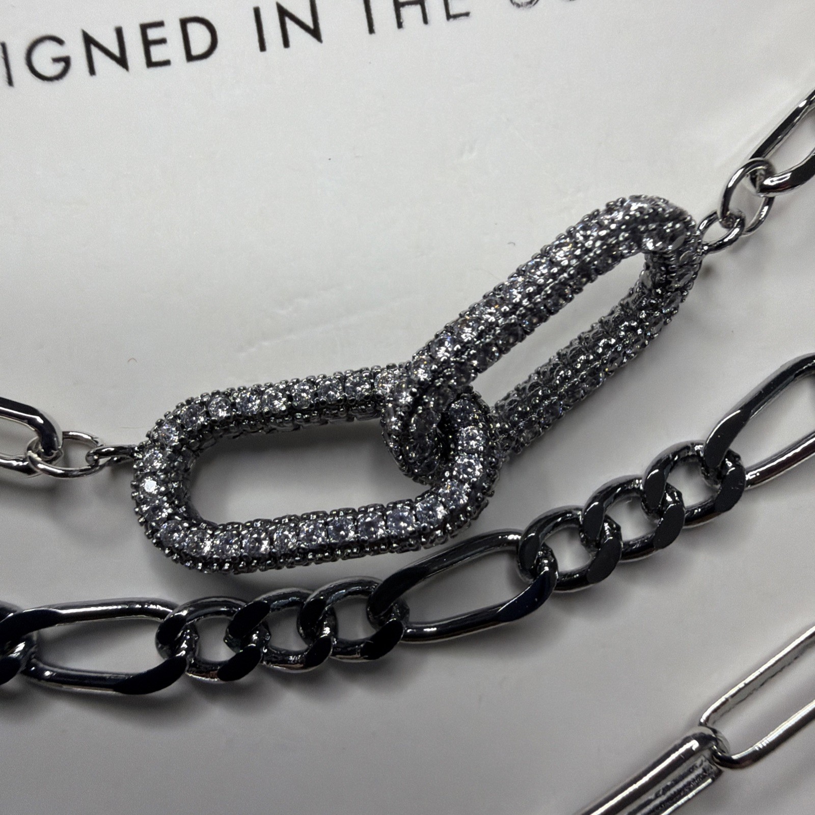 BP Luxe Layers Necklace Empower All Around You RBP6728 Silver&Hematite Plating