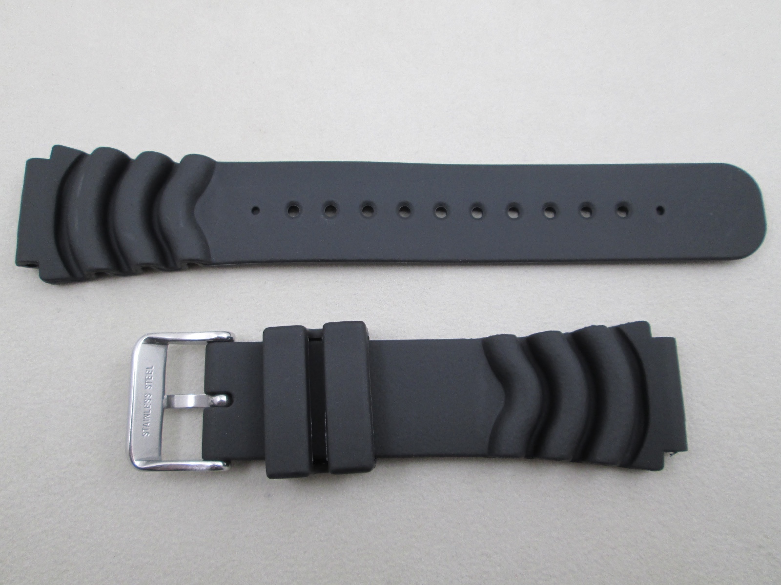20mm lug wave vent dive polyurethane PU rubber watch band strap fits Seiko Z-20