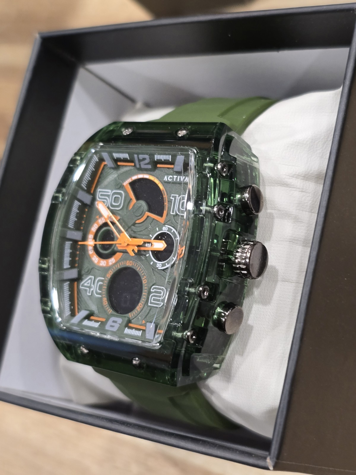 Activa X Invicta Digital Essentials Men’s Watch 45mm, Army Green ACW8109-004 New
