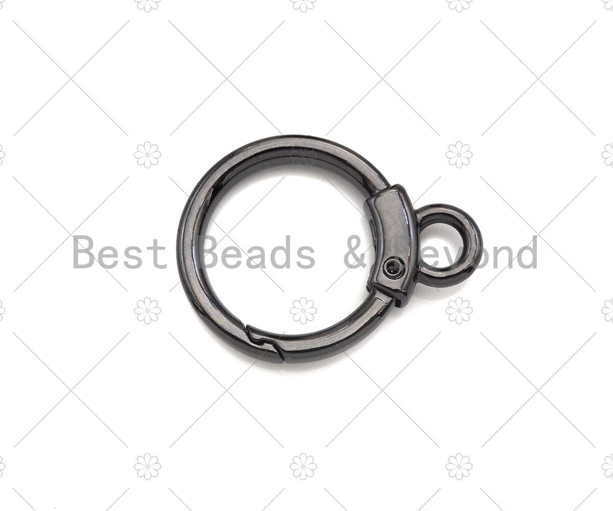 Round Spring Gate Clasp Charm, 28mm Pendant for Jewelry Making – sku#H312