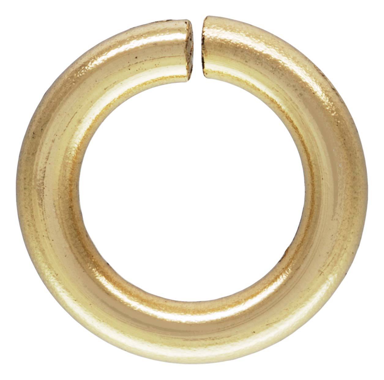 14K Solid Yellow/White Gold Round Open Jump Ring 16 Gauge 1.3mm Thick 5mm-9mm ID