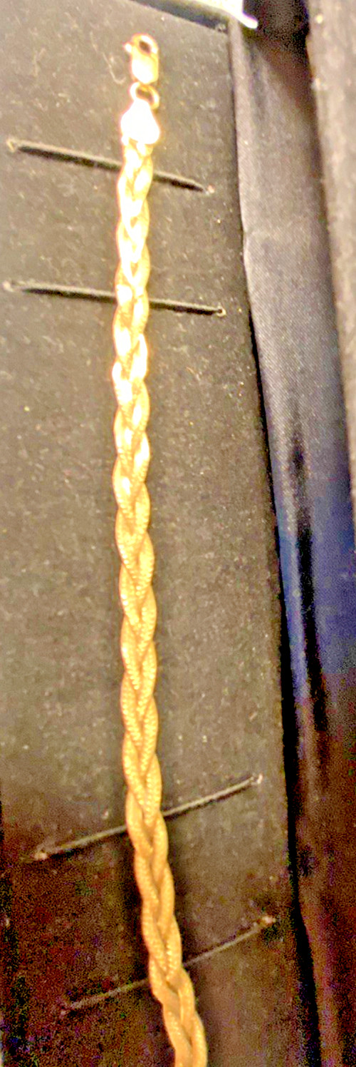 14K Italian Braided Diamond Cut Bracelet 7.5″ length Vintage Design