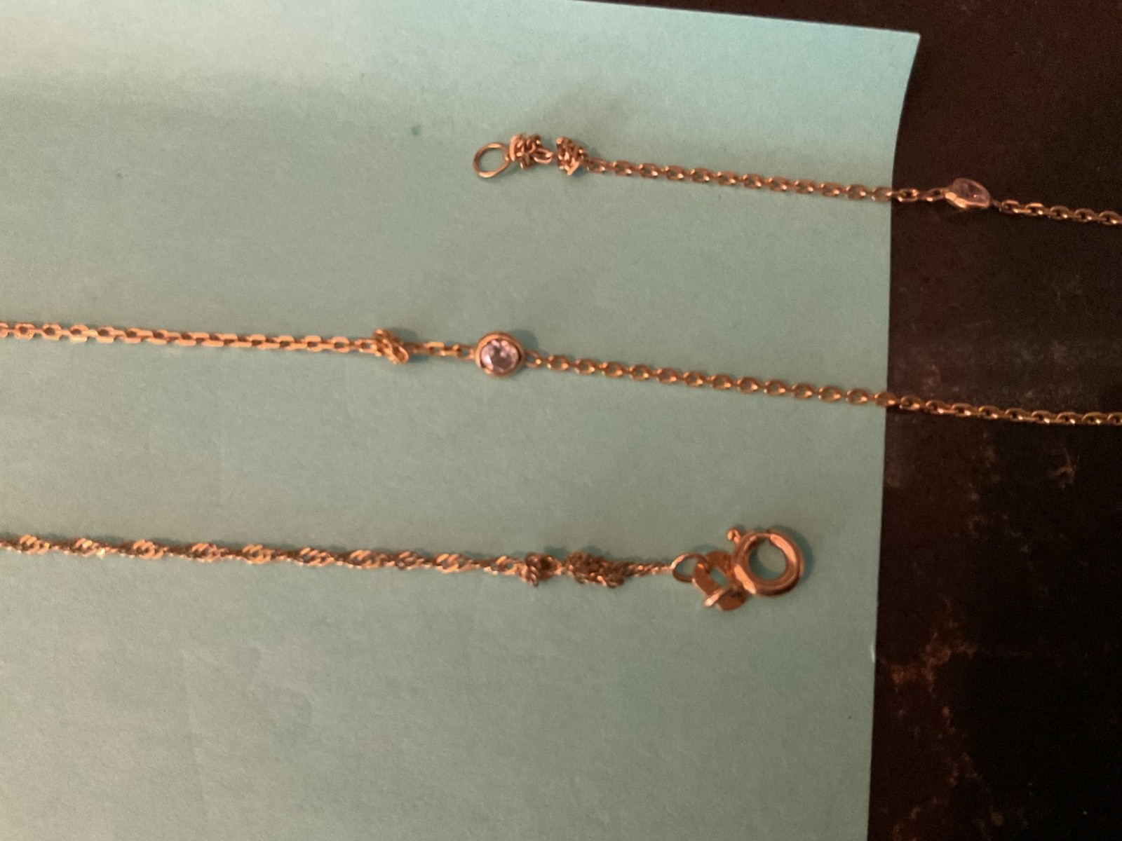 14k Yellow Gold Chain Necklaces – Lot of 3 – 16 in & 17 in – 5g