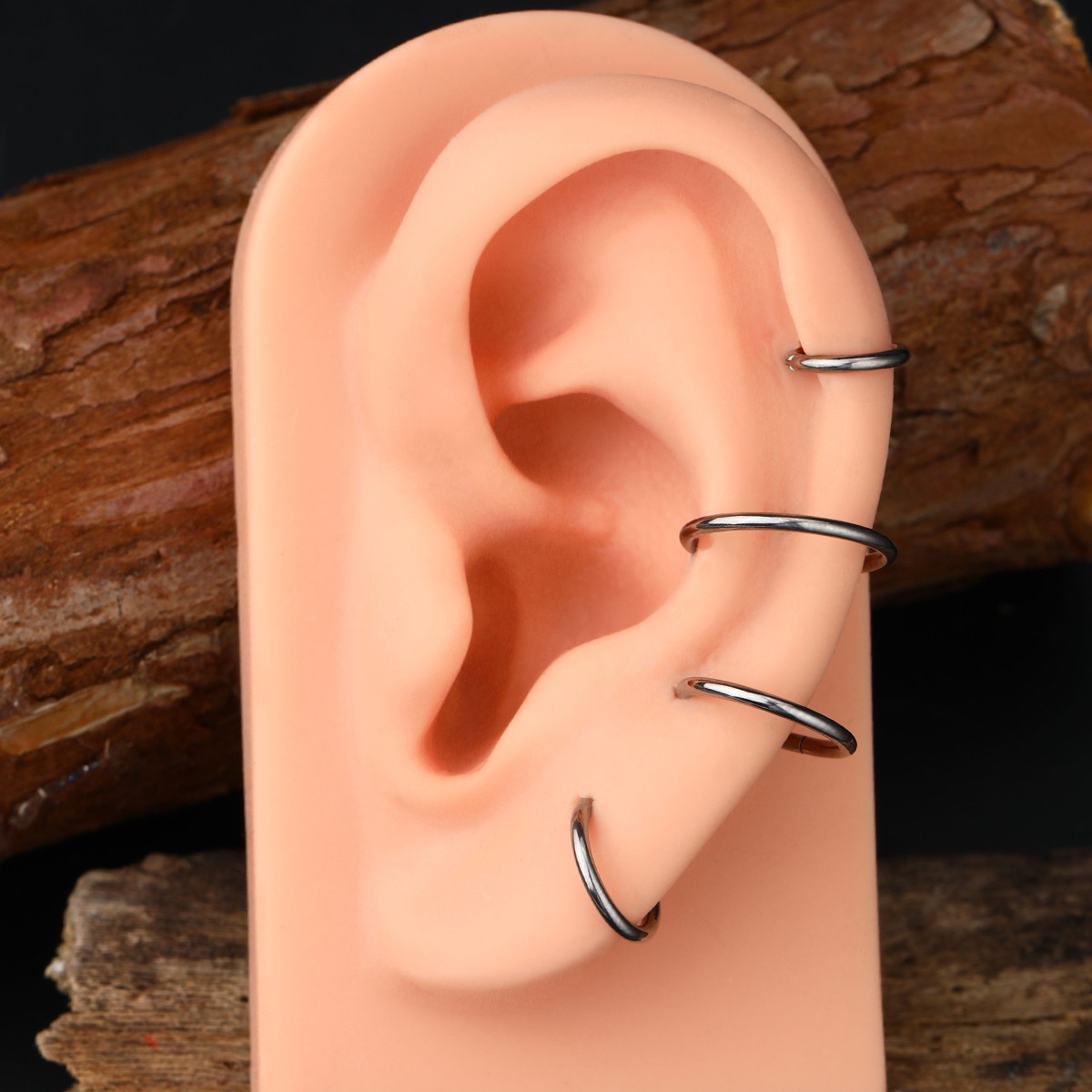 Titanium 18G Septum Clicker Gold Silver Classic Helix Cartilage Lobe Piercing