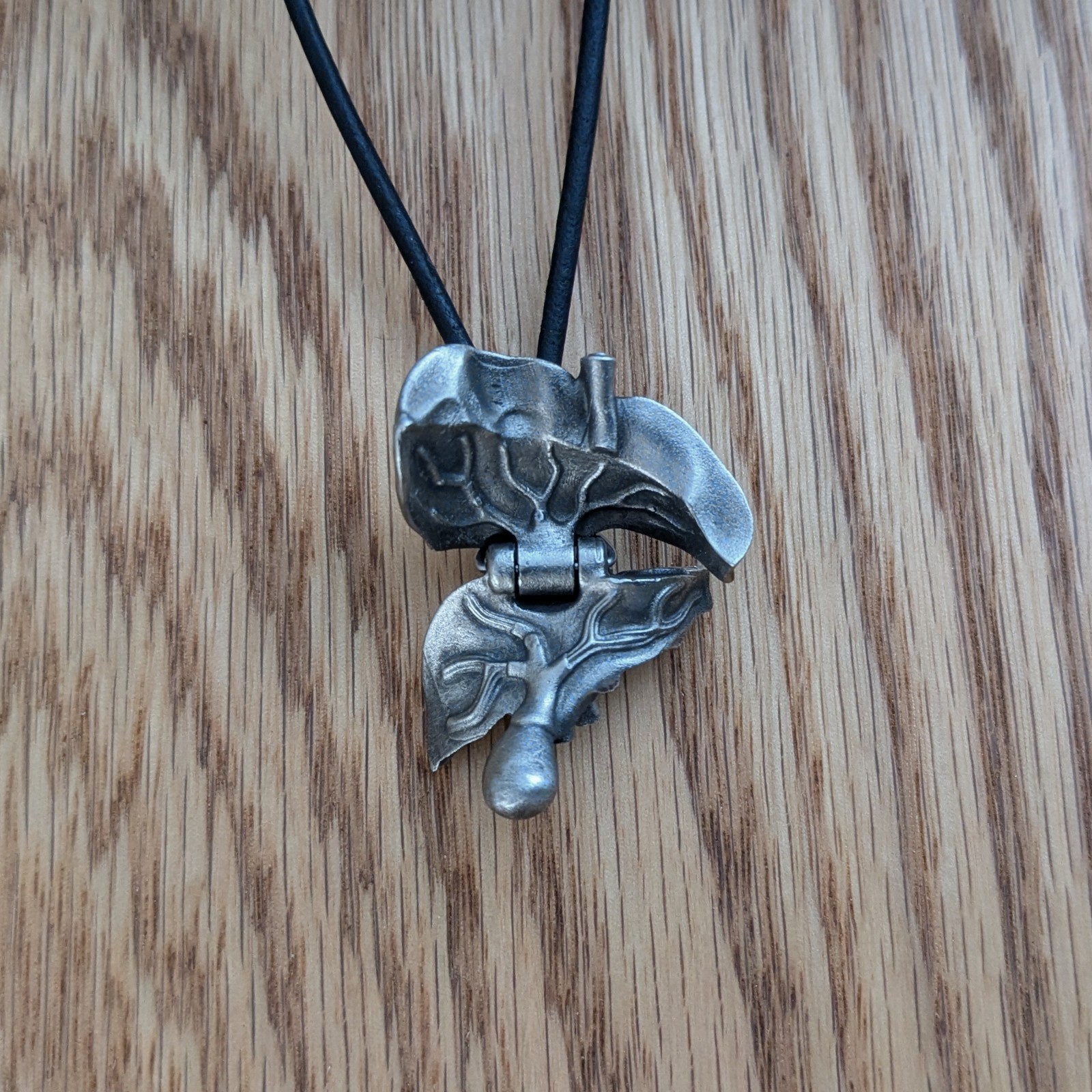 Articulating Human Liver Necklace – Pewter Hepatic Anatomy Pendant