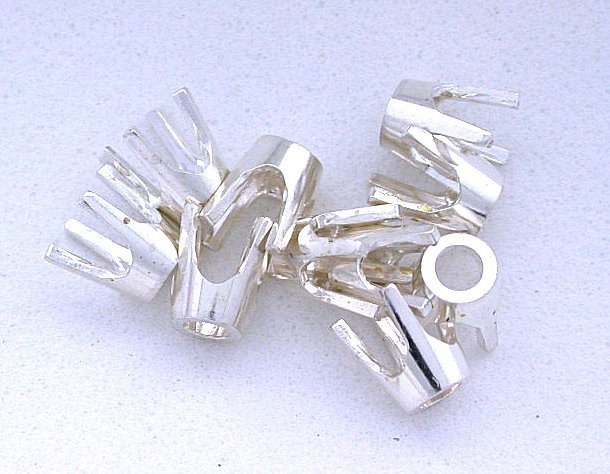 TWO 4mm Round Die Struck Pure .925 Sterling Silver Head EBS6970