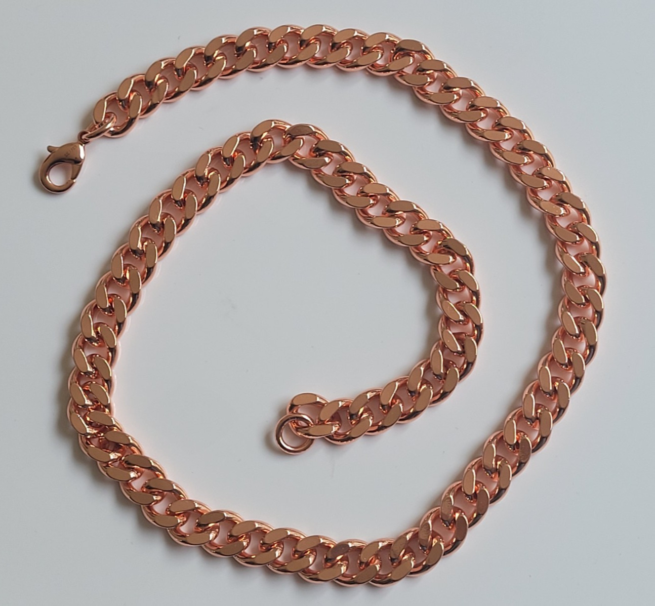 Pure Solid Copper Cuban Chain Necklace – Curb Link Rider Arthritis 24″ Necklace