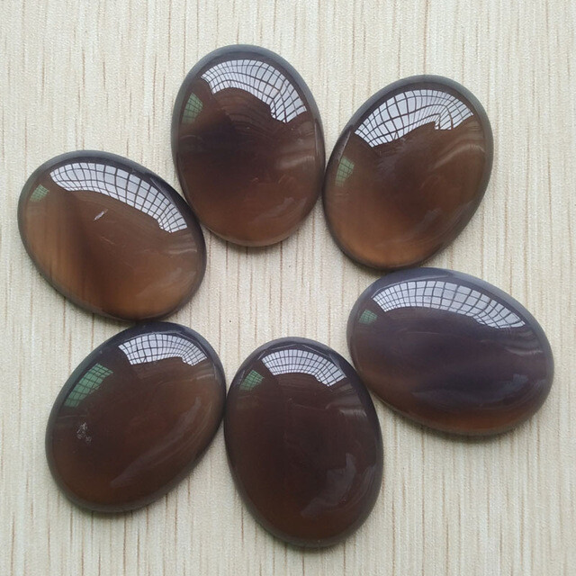 12pcs Natural Stone Mixed Oval CAB CABOCHON Beads 30x40mm DIY Jewelry No Holes