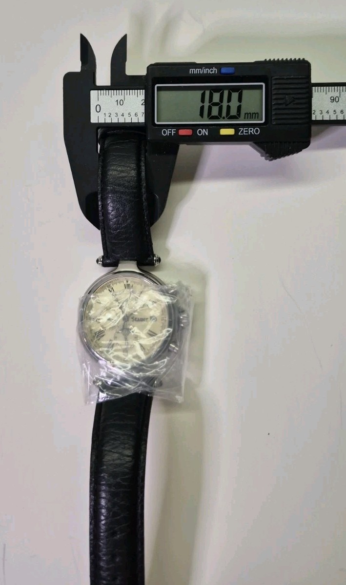 Men’s Stauer Automatic Day/Date/12 – 24 Hour/Day/Night Indicator Gold Tone Watch