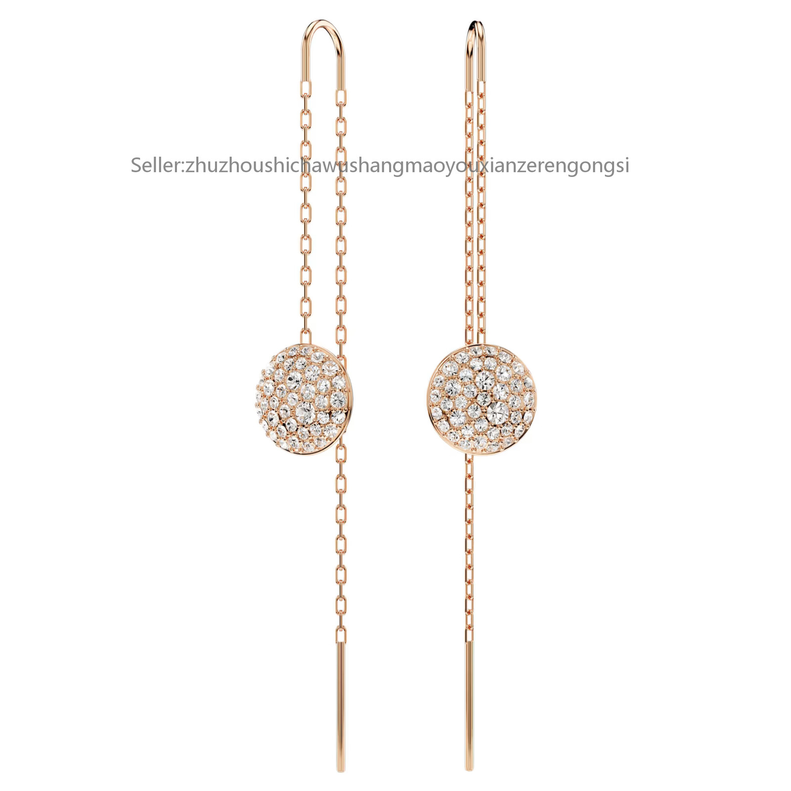 Sublima White Rose Gold Tone Plated Drop Earrings New