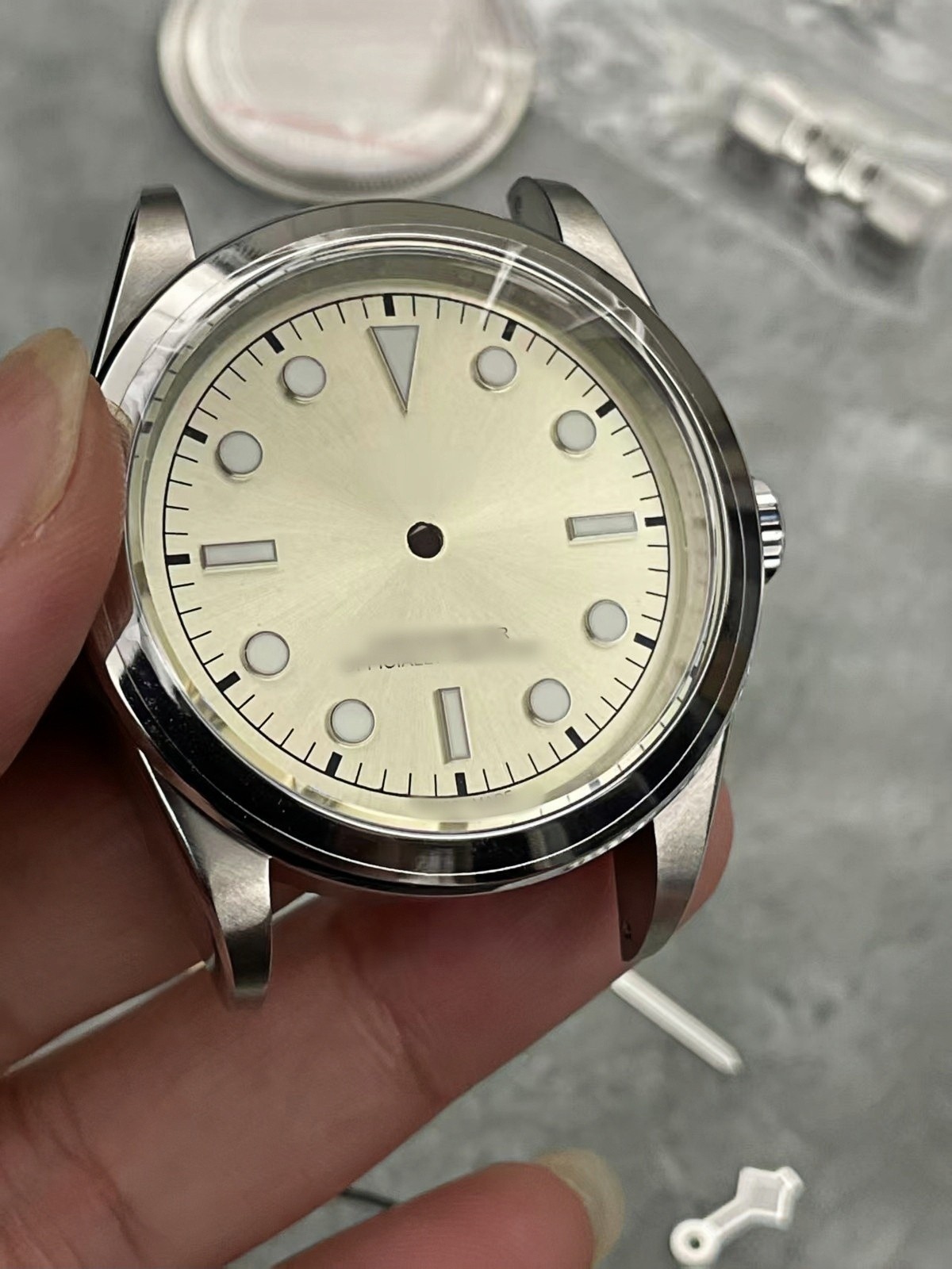 DIY SET for 2824 39MM watch case + dial + hands + Strap sapphire