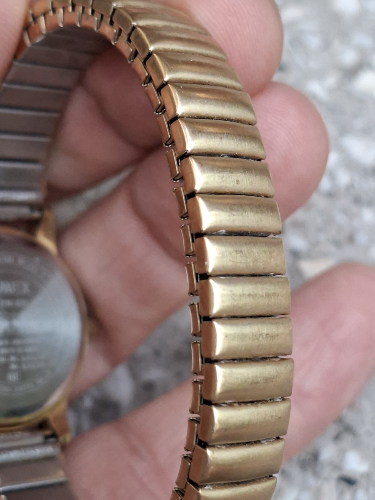 Timex Essentials Indiglo Gold Tone Quartz Watch Expansion Band WR 30M