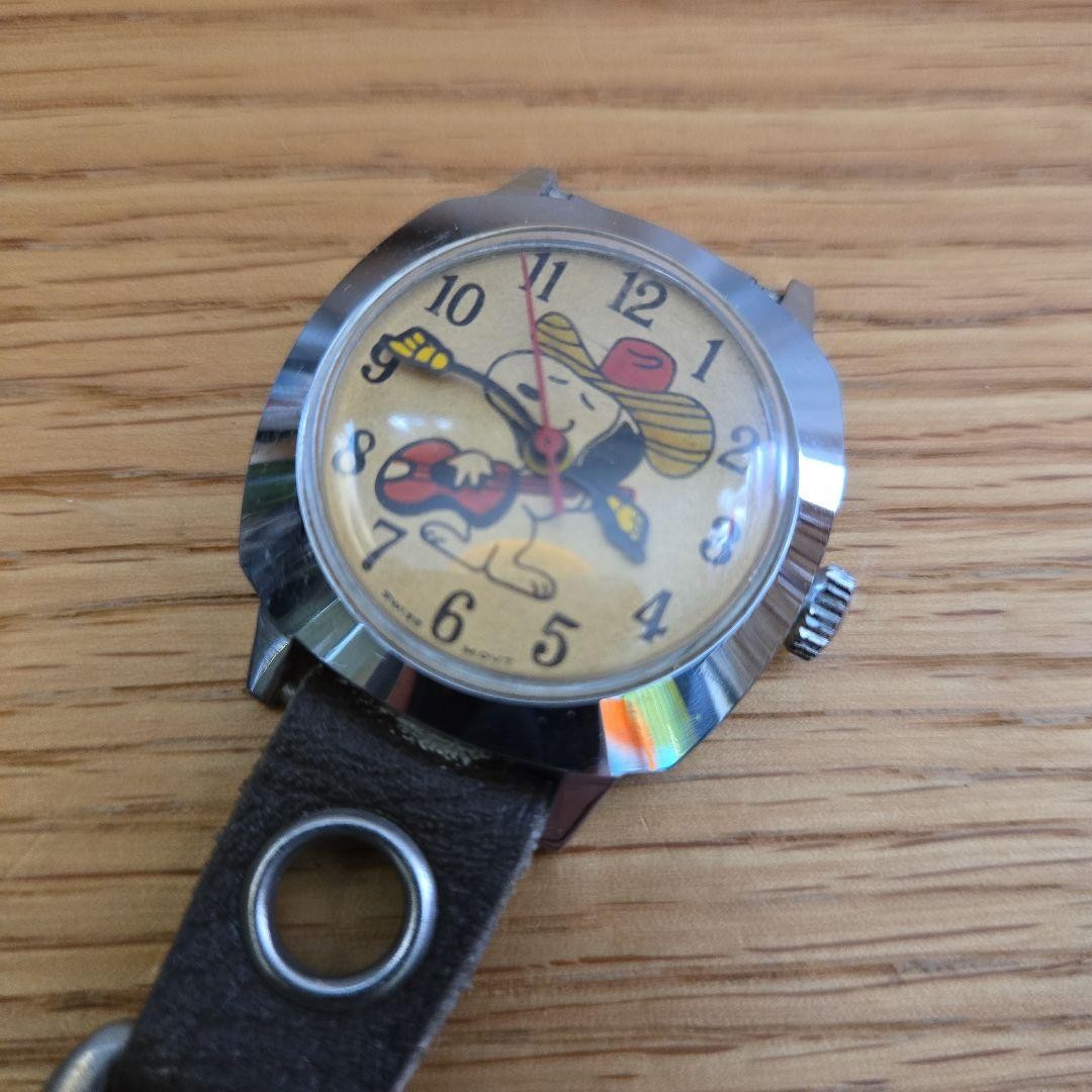 Vintage Snoopy 70s Character Watch Non-Working Hand-shaped Hands