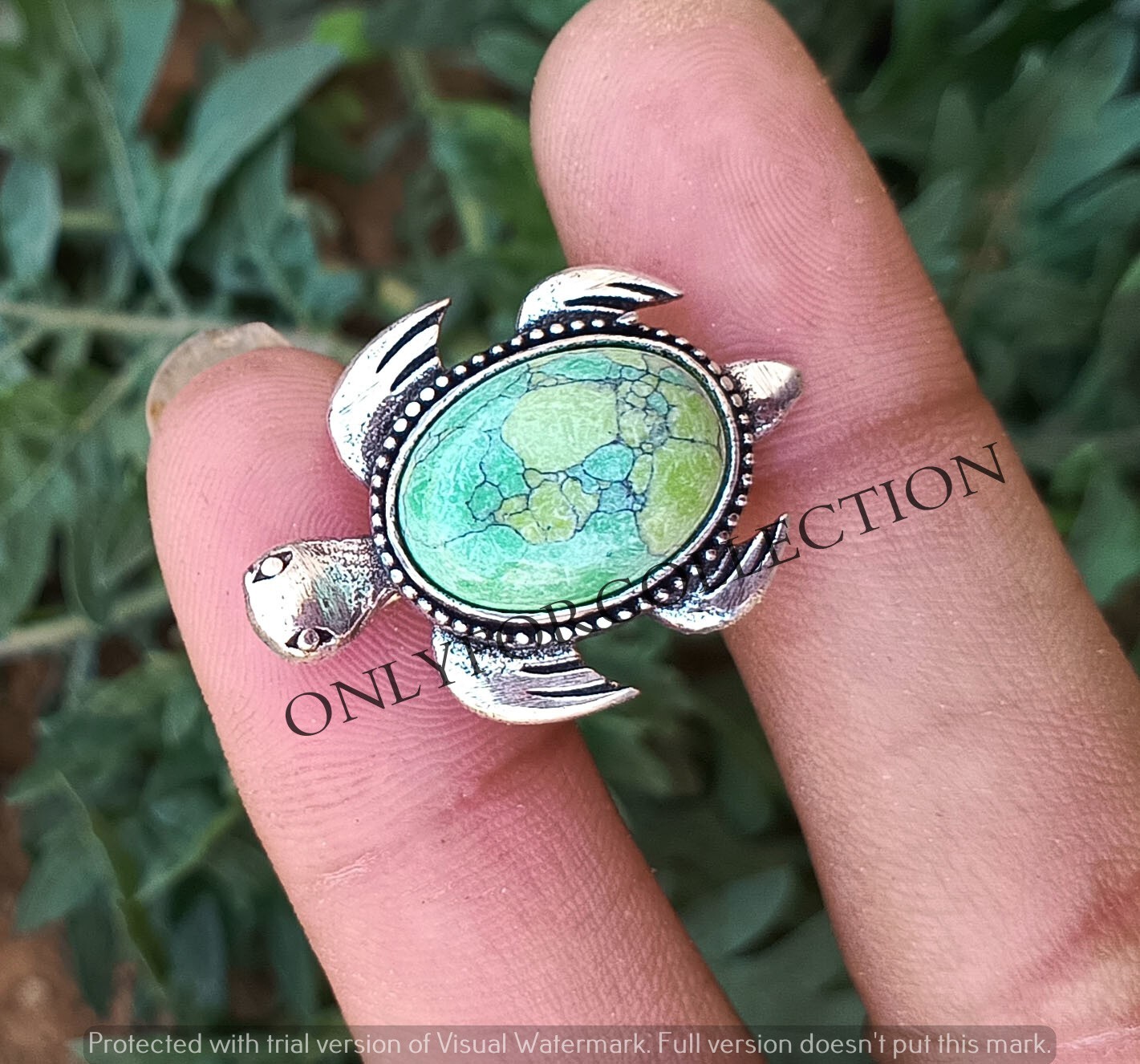 Turquoise Gemstone 925 Sterling Silver Plated 1 PC Handmade Sea Turtle Pendant