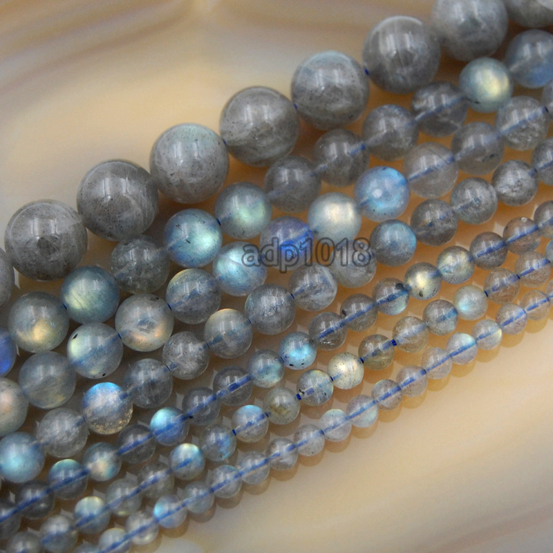 Natural Labradorite Round Beads 15.5″ 3,4,5,7,6,8,10,12,14,16,18mm Pick Size