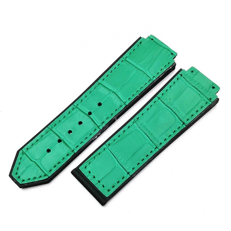 Waterproof Classic Genuine Leather Watch Band Strap Quick 25*19mm rubber strap