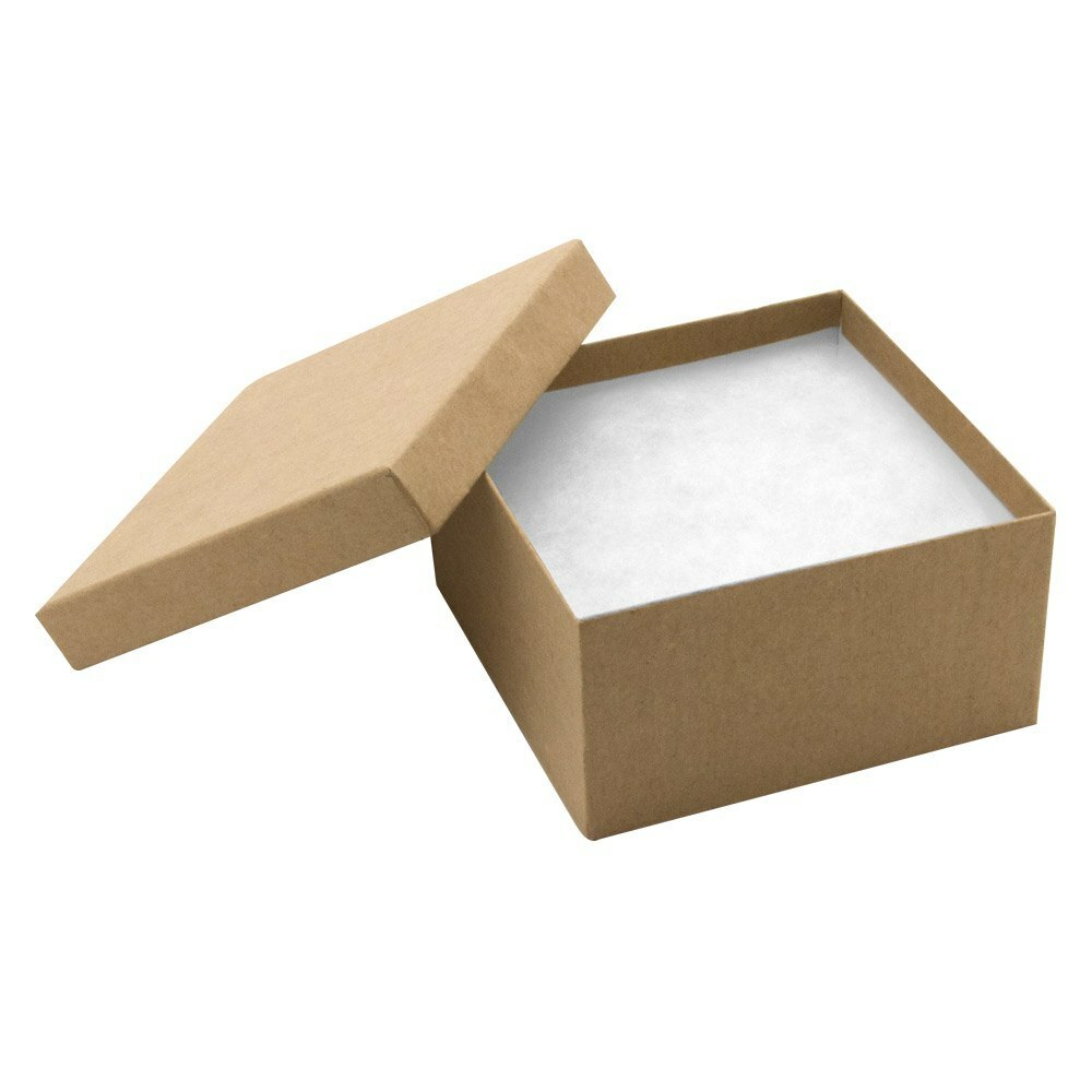 Kraft Cotton Filled Gift Boxes Jewelry Cardboard Box Lots of 100~200~500