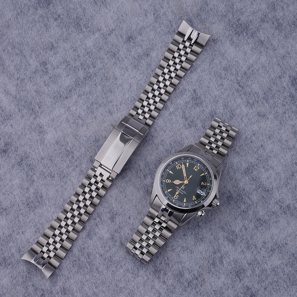 For Seiko Prospex Alpinist SPB121 Solid Curved 20mm WatchBand Jubilee Bracelet