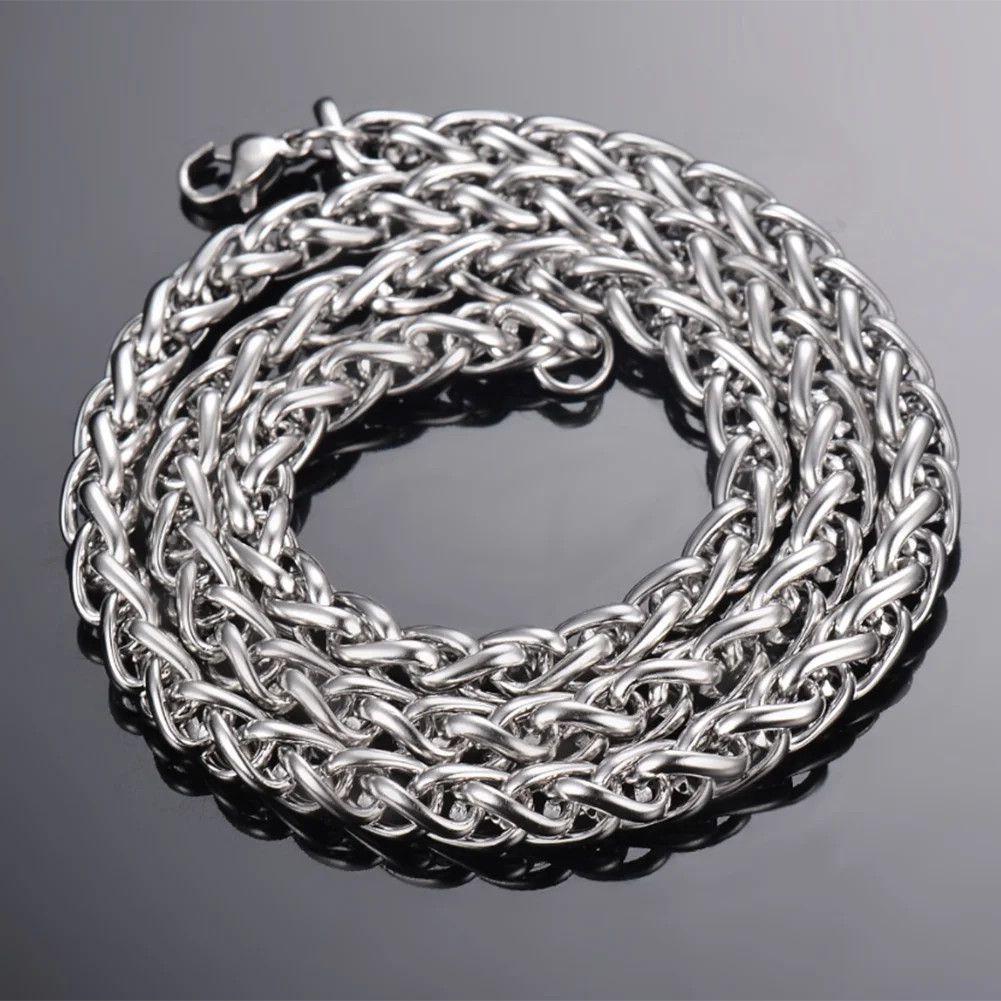 1Pice Width 2.5-6mm Keel Link Chain Necklace for Men Women Stainless Steel Chain