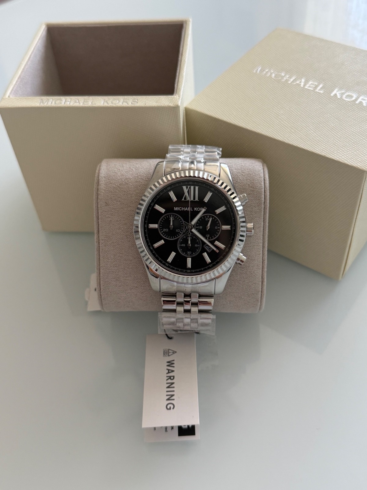 Michael Kors Lexington 44mm Stainless Steel Case and Stainless Steel Band Men’s