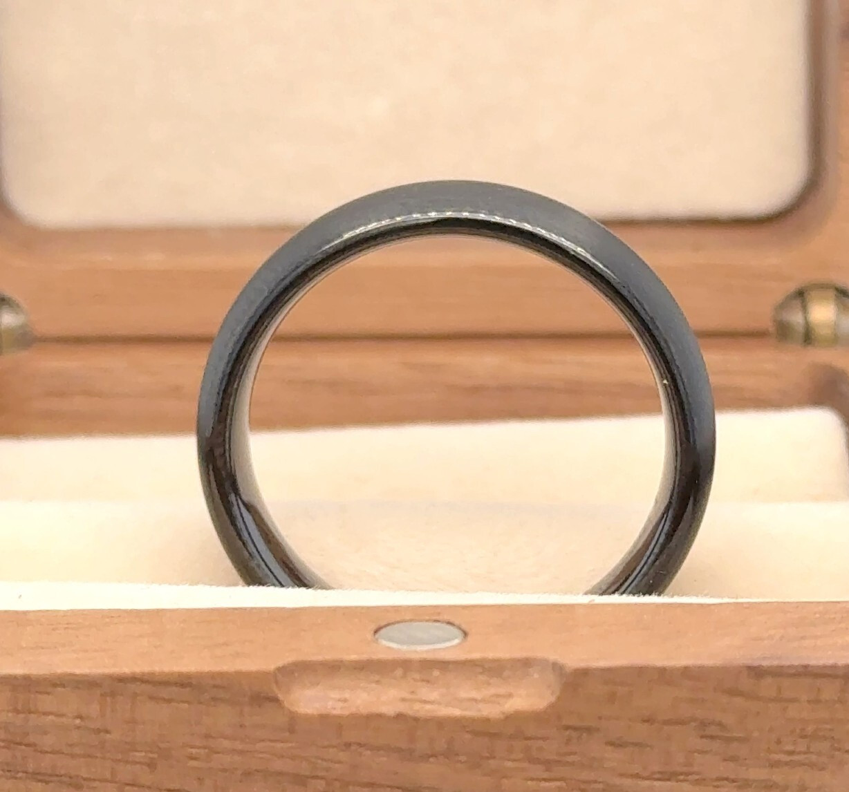 Black Tungsten Engraved Band Brushed Polished Comfort Fit Ring Wife Gifts Band