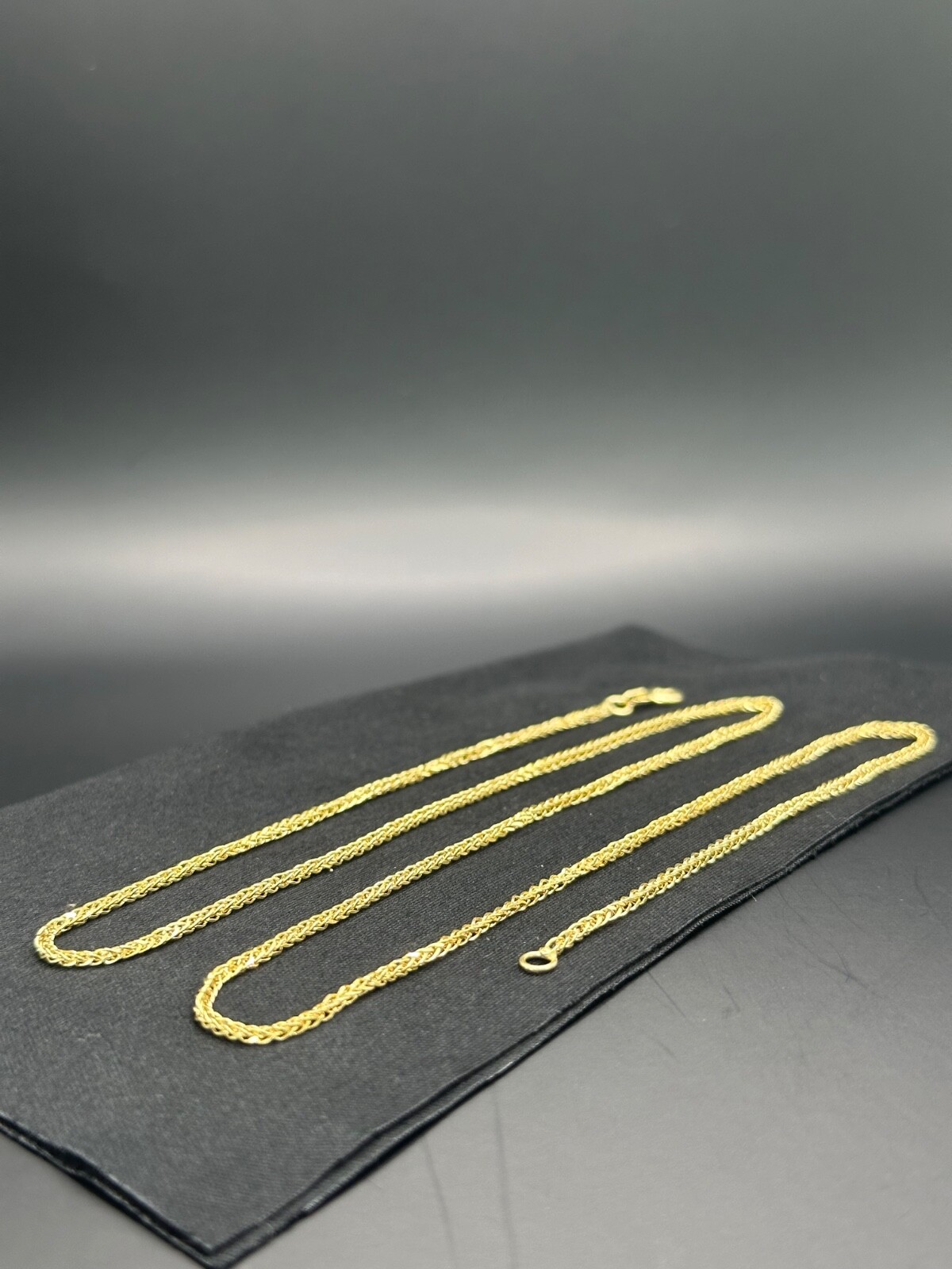 14K Yellow Gold Spiga Wheat Chain Necklace 22” 2.0mm 585 Hallmark Genuine Gold