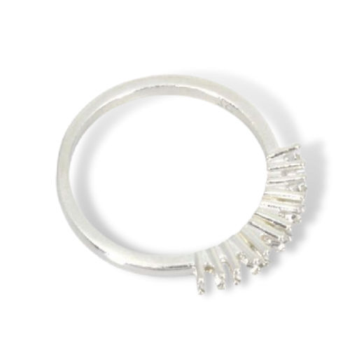 Six (6) Stone 2mm Round Wedding Band Ring Mounting