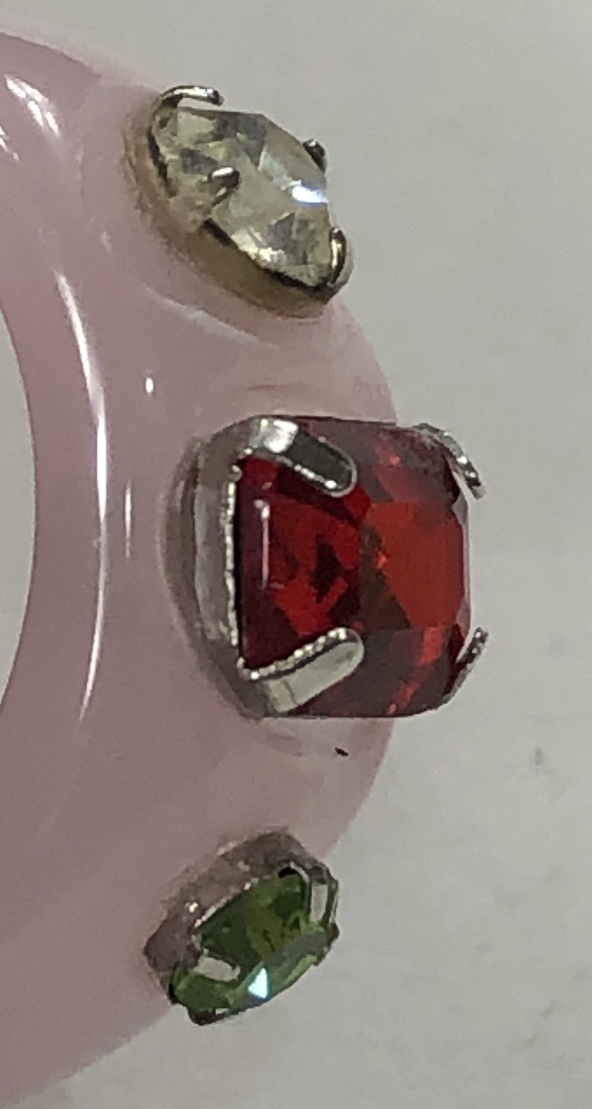 Acrylic Resin Ring Bling Rhinestone Set of 2 – Size 7